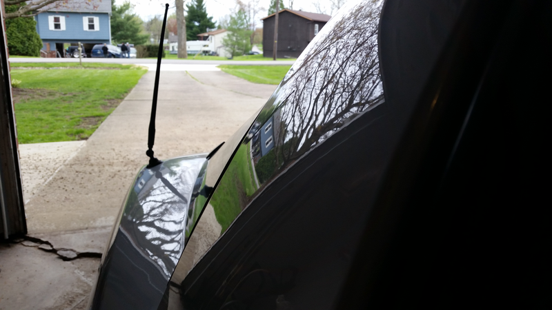 Opened the door for some natural light (I’m used to working after dark...). This is the passenger’s B-pillar. Not sure what the neighbor’s up to.
